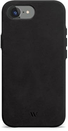 WIIUKA Hülle für iPhone 16e, Leder aus Deutschland, Lederhülle extra Dünn, Premium Handyhülle, Case, Qi, Vintage Schwarz