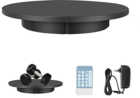 Electric Rotating Display Stand with Remote Control, Heavy Duty Motorized Turntable for Photography and Product Showcase