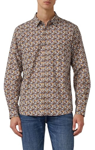 s.Oliver Regular Fit: Hemd mit Allover-Print und Brusttasche