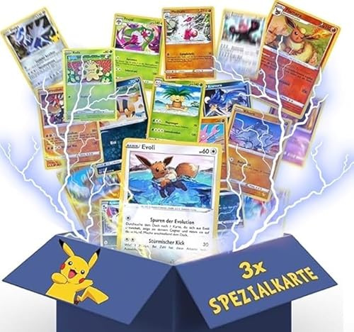 20 Original Pokémon Karten | Deutsch | 1 Seltene + 2 Holo | Aktuelle Sets | Sammelkarten für Kinder & Sammler | Inkl. Heartglobal Versandschutz | Geschenkidee Pokémon TCG (20 Karten)