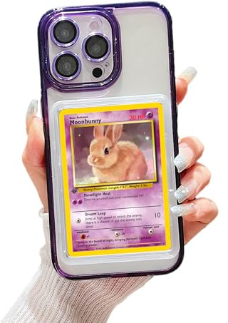 SUPRPETRIX Sammelkarten- und Foto-Handyhülle-Display für iPhone 17 Pro, kompatibel mit allen TCG, Sammelkarten, Sport, One Piece, Magic The Gathering & More (lila)