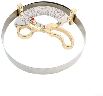 Ergonomisches Metallkappen-Lineal mit gebogener Skala zur Messung des Hutumfangs, reduziert Verformungen und sorgt für eine präzise Größe bei der Hutproduktion (57-70 cm)