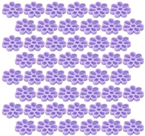 MALUGOGO Lot de 100 Coupelles à Colle pour Extensions de Cils en Plastique Pourpre Forme Unique et Multi-grilles, Pratique pour Greffe de Cils et Retardateur de Séchage