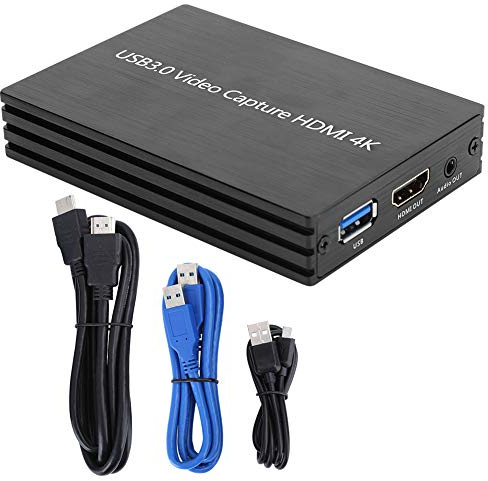 S300 4K HDMI-Videoaufnahmekarte, USB 3.0-Hochgeschwindigkeitsadapter, Treiber, sorgenfreies Gaming, Live-Übertragung, Mikrofon, 1080P HD-Loop-Aufnahmebox, Aluminiumlegierung,
