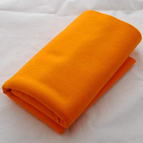 100% Pure Wool Felt Fabric - 1mm Thick - Orange - 40cm x 50cm