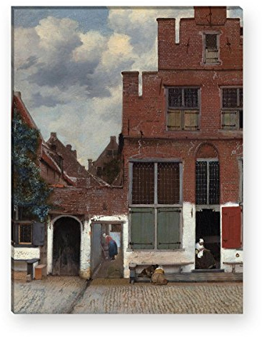 Wandkings Leinwandbilder von Jan Vermeer - Wähle ein Motiv & Größe: Straße in Delft - 30 x 40 cm