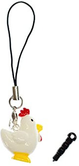 Miniblings Huhn Kamm Hahn Handyanhänger Handyschmuck Hühner Bauernhof Ostern- Handmade Modeschmuck I Anhänger Handyschmuck Schlüsselanhänger