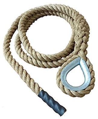 Fitropes ® - Gym Climbing Rope – 36mm Manila Gym Rope with Hard Eye 3m
