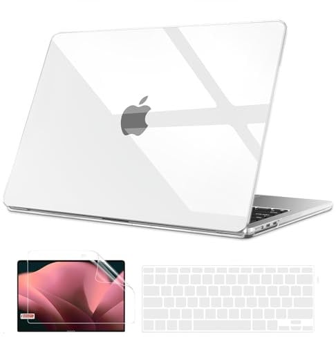 B BELK MacBook Air 13 Inch Case 2010-2017 Release Model A1466 A1369, Ultra Slim Crystal Clear Plastic Hard Shell Cover Case with Keyboard Cover & Screen Protector Compatbile for Apple MacBook Air 13.3