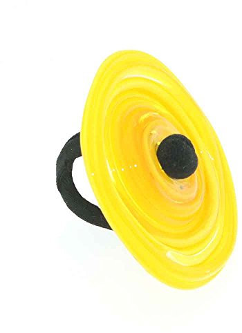Susanna Martini Bague artisanale verre de Murano Femme 3 ° Chakra XL Jaune Taille unique
