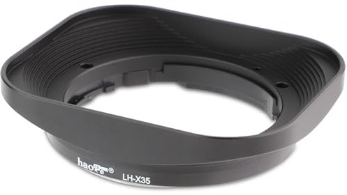Haoge LH-X35 Bajonett Quadratisch Metall Gegenlichtblende für Fujifilm Fuji Fujinon XF 35mm f/2 R WR XF35mmF2, XF 23mm f2 R WR XF23mmF2 und XC 35mm F2 XC35mmF2 Objektiv ersetzt LH-XF35-2