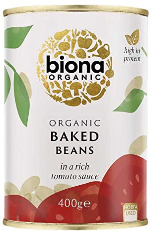 Biona Organic Baked Beans, in Tomatensoße, 400g