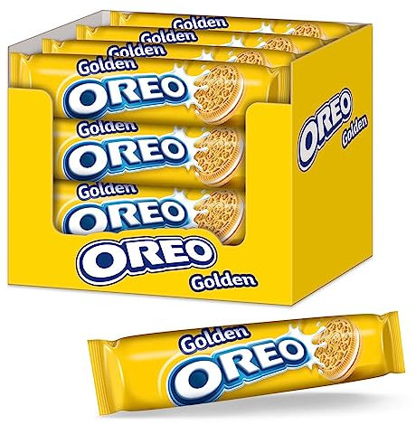 OREO Golden – Knuspriger Doppelkeks mit Vanillecremefüllung – 16 x 154g