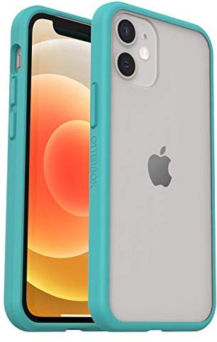 OtterBox Sleek Series Case for iPhone 12 mini, Shockproof, Drop proof, Ultra-Slim, Protective Thin Case, Tested to Military Standard, Clear/Blue, No Retail Packaging