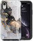 Bosdeny for iPhone XR Case, Gold Glitter Marble for Women Men, Shockproof Heavy Duty Hard PC Back and Soft TPU Rubber Bumper Protective Cover for iPhone XR 6.1 Inch (Black)