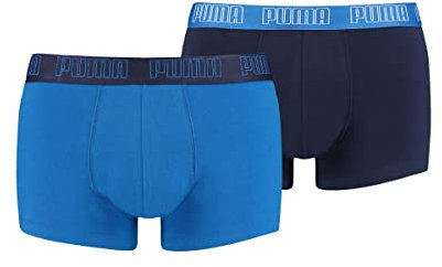 PUMA 2 er Pack Short Boxer Boxershorts Men Pant Unterwäsche kurz 100000884, Farbe:003 - True Blue, Bekleidungsgröße:S