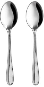 KASANOVA Set cucchiaini City in Acciaio Inox, 2 Pezzi Argento Tavola