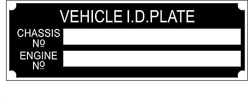 Beyondcity Planta de identificación del vehículo del remolque de las placas del chasis del Vin del coche de la