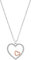 s.Oliver Kette mit Anhänger 925 Sterling Silber Damen Halsschmuck, mit Zirkonia synth., 42+3 cm, Weiß, Kommt in Schmuck Geschenk Box, 2032828
