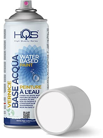HQS Bomboletta di Vernice Spray 400ml Base Acqua Colori Ral (Trasparente Opaco)