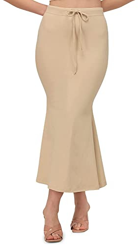 ALYNE Women's Saree Shapewear Petticoat, Blended Saree Shapewear Beige M