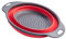 IOIUSKKU Drain Basket with Handle Collapsible Colander Storage Retractable Strainer, Red, Large