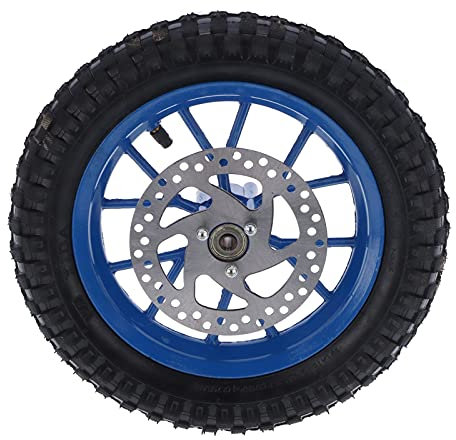 12,5 X 2,75 Zoll Vorderradreifen und Felge, Gummireifen + Metallfelge Mini Pocket Bike Vorderrad, für 47 Cc 49 Cc 2-Takt Mini Dirt Bike (C (blau))