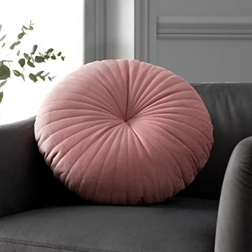 Catherine Lansfield Living Round Cushion 40x40cm Cushion Pink