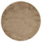 -LUXOR- living Teppich Coste gemütlicher Hochflor Kunstfell Teppich Fellimitat in Schaffelloptik 80 cm rund Taupe