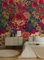 New Walls Vintage Blumentapete florale Blüten Vliestapete in Textiloptik rot, rosa – großes Muster 1,59 x 2,80 m