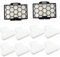 Donkivvy XHPCZ350 Filter Ersatz für Shark CZ500UKT CZ500EUT CZ2001 CZ351 beutelloser Zylinderstaubsauger (2 HEPA-Filter + 4 Sets Schaum- und Filzfilter)