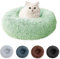 mixed24 Plüsch Donut Hundebett Katzenbett Kuschelbett Haustierbett Kissen Bett Hundekissen Rund Weich (70cm, Schwarz)