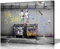 Banksy Wandkunst, bunt, Wanddekoration, Life is Short Chill the Duck Out, Leinwand-Kunst, Pop-Art-Dekor, Graffiti-Kunst, Graffiti-Poster, Wandstraßen-Poster, Banksy-Kunstwerk für Schlafzimmer-Dekor