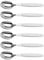 6er Set Giesser Messer Besteck Made in Germany - Löffel Esslöffel Suppenlöffel groß - ideal für Camping Rostfreier Edelstahl, ergonomischer Griff - Made in Germany - Weiß