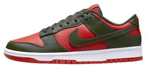 NIKE Sportswear - Turnschuhe Dunk Low Retro BTTYS aus Leder, rot-kakis-weiß (6.5)