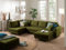 Lisa Design Rune – Wohnlandschaft – mit hocker – 7-Sitzer – skandinavischer Stil – Links Olivgrün