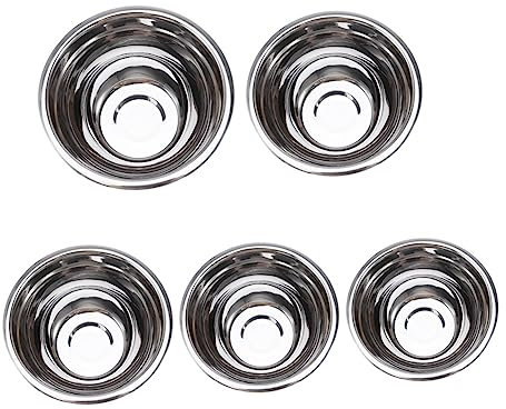 ABOOFAN Stainless Steel Mixing Bowl Set 26cm Deep Salad and Egg Beating Container Dishwasher Safe for Home Cooking and Meal Prep