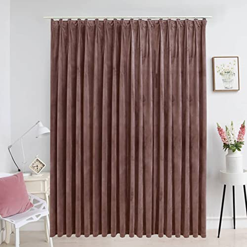 Rantry Antik-Rosa Samtvorhang 290x245cm, 100% Polyester, mit Metallhaken Model134527