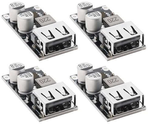 The Lord of the Tools 4 Piezas 6-32 V 9 V 12 V 24 V A 5 V 3 A Módulo de Carga Rápida USB 3.0 QC2.0 DC-DC Módulo Regulador de Fuente de Alimentación USB Convertidor Buck Placa Transformadora de Voltios