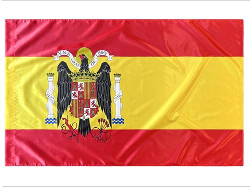 Durabol Bandera de España Escudo Aguila de San Juan Española Preconstitucional 150 x 90 cm Satén (1938-1945)