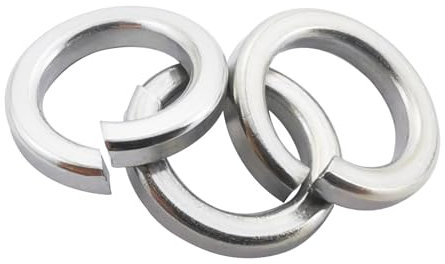 Fajoeda 25 Pezzi Rondella a Molla M10 A2 V2A, in Acciaio Inox Serratura a Molla Piatta e Molla 10 mm, Forma B, Secondo DIN 127