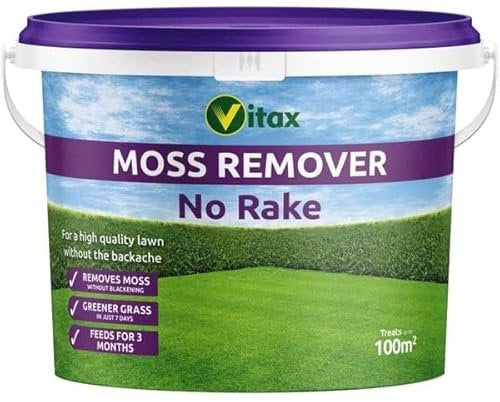 Moss Remover No Rake 100m2-5kg, Removes Moss Without Scorching Or Blackening, A Mixture Of Organic And Mineral Fertilisers
