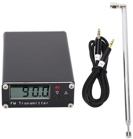 Émetteur FM, émetteur de Diffusion Radio Stéréo FM Longue Portée 0,5 W 2 Km, Mini Station de Radio Stéréo Radio FM 76-108 MHz, pour Conduire dans Un Film, Un Parking, Une école