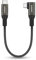 aceyoon 240W Cable USB C Corto, 20CM Cable USB C a USB C 90 Grados Carga Rapida PD3.0 QC 4.0 Cable Cargador Tipo C Nylon Trenzado Compatible con iPhone 15/15 Pro Max, Galaxy S24 /S23 (Negro)