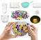 Gohytal Glasmosaik-Kerzenhalter Kit, Kreatives DIY-Mosaik-Kunst Bastelset für Kinder ab 6 7 8 Jahren Regenbogen Lampe DIY Set mit Mosaiksteinen Basteln für Mädchen Jungen Geschenk für Weihnachtstag