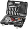 TEENO 151 Piezas Juego de herramientas con 1/4, 3/8, 1/2, Juego de herramientas Profesionales para el Auto con Llave de Trinquete con Doble Anillos, CR-V, para Trabajar en Bicicletas y Coches