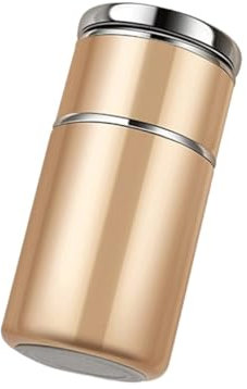 Taza de viaje termo Taza Termo portátil de doble té, taza con infusión de café de viaje, termo, vaso aislado ecológico, 420ml/300ml(Gold,420ml)