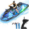 OBEST 2,4 GHz ferngesteuertes Boot,RC Motorboot mit LED-Leuchten und Simulationspuppen, 2 Batterien, Spielzeug für Kinder, geeignet für Schwimmbäder und Seen