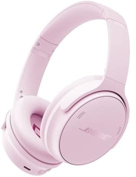 Bose QuietComfort Kabellose Kopfhörer mit Mikrofon und Noise-Cancelling, Bluetooth-Over-Ear-Kopfhörer, Audiophile Kopfhörer, On-Ear-Kopfhörer mit Noise-Cancelling, bis 24 Std. Akkulaufzeit, Blütenrosa