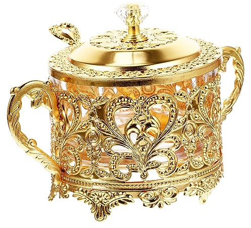 VERDANVERSE Azucarero De Hierro Contenedor Para Condimentos Accesorio De Cocina Organizador De Escritorio Para Dulces Contenedor De Especias Hogar